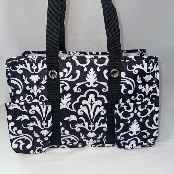 Thirty-One Organizing Utility Tote Black Parisian Pop Multi-Purpose NWT - Picture 5 of 13